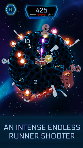 Скриншот взлома Galaxy Swirl: Hexa Endless Run — 1