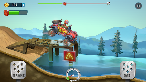 Скриншот взлома Mountain Climb Racer — 5